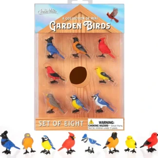 Cheap A Collection of Mini Garden Birds - 8pc Tiny Statue Figurines- Archie McPhee - Miniature Marvels: Airplane Models & Painted Dice Egpull