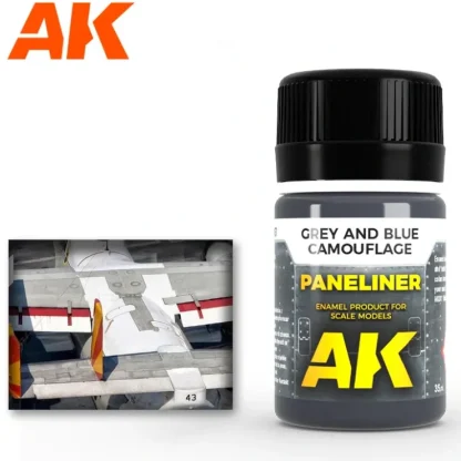 Clearance Air Series: Paneliner for Grey and Blue Camouflage 35ml LTG AK-2072 - Miniature Marvels: Airplane Models & Painted Dice Paint