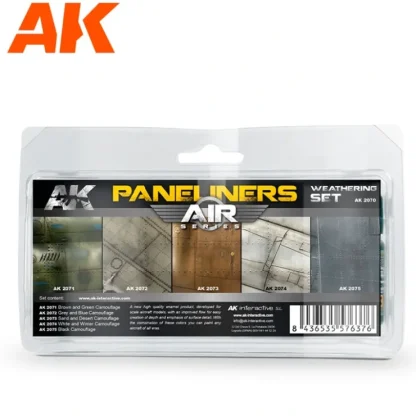 Cheap Air Series: Paneliners Weathering Set Combo LTG AK-2070 - Miniature Marvels: Airplane Models & Painted Dice Paint