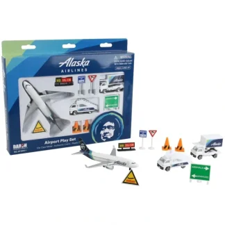 Alaska Airlines Airport Playset New Livery - Miniature Marvels: Airplane Models & Painted Dice* Airplane Model
