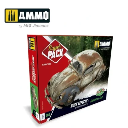Clearance Ammo Mig: Rust Effects Super Pack LTG AMG-AMIG7805 - Miniature Marvels: Airplane Models & Painted Dice Paint