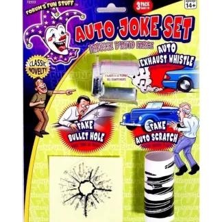 Best AUTO JOKE SET Funny Joke Prank Car Gift Fake Scratch Bullet Hole Exhaust Whistle - Miniature Marvels: Airplane Models & Painted Dice Egpull