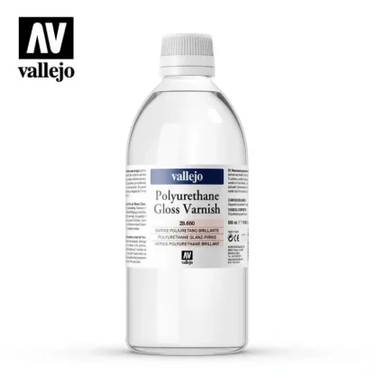 Clearance Auxillary Products: Gloss Polyurethane Varnish 500ml - Miniature Marvels: Airplane Models & Painted Dice Accessories