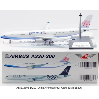 Aviation200 ALB218306 1:200 China Airlines Airbus A330-302 - Miniature Marvels: Airplane Models & Painted Dice* Airplane Model