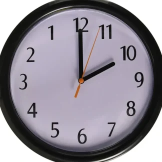 Flash Sale Backwards Wall Clock 9" Reverse Counter Clockwise Time - Gag Joke Prank Gift Toy - Miniature Marvels: Airplane Models & Painted Dice Egpull