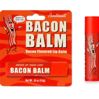 New BACON LIP BALM - You need this in your life! - Archie McPhee - Miniature Marvels: Airplane Models & Painted Dice Egpull