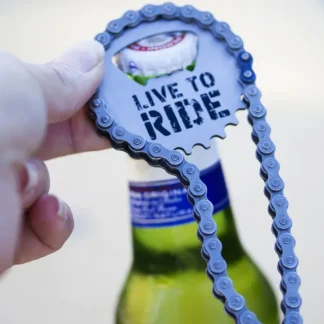 Discount Bike Chain Bottle Opener - Live to Ride ~ BMX Cycling Bicycle Racing Skater Fans - Miniature Marvels: Airplane Models & Painted Dice Egpull