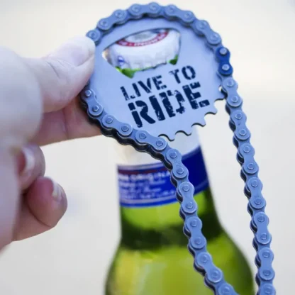 Discount Bike Chain Bottle Opener - Live to Ride ~ BMX Cycling Bicycle Racing Skater Fans - Miniature Marvels: Airplane Models & Painted Dice Egpull