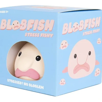 Hot BLOBFISH Squeeze Stress Fish - Cute Ugly Funny Fidget Soft Squish Toy Gift - Miniature Marvels: Airplane Models & Painted Dice Egpull
