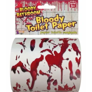 Online BLOODY Toilet Paper Roll - Halloween Party Bathroom Blood GaG Joke Horror Prank - Miniature Marvels: Airplane Models & Painted Dice Egpull