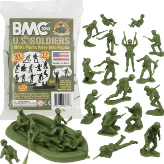 BMC Toys 48573 Plastic WWII Army Men US Soldiers - Miniature Marvels: Airplane Models & Painted Dice* Airplane Model
