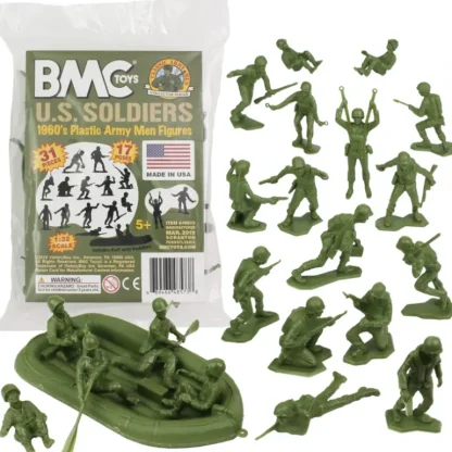 BMC Toys 48573 Plastic WWII Army Men US Soldiers - Miniature Marvels: Airplane Models & Painted Dice* Airplane Model
