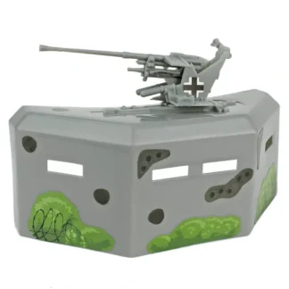 BMC Toys 49997 WWII Pillbox Bunker with Flak Defense Gun - Miniature Marvels: Airplane Models & Painted Dice* Airplane Model