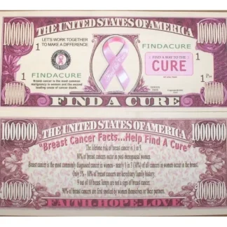 New 1000 Breast Cancer Awareness collectible novelty money educational bills - Miniature Marvels: Airplane Models & Painted Dice Egpull