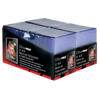 Shop Bundle: Toploader & Card Sleeves 3in x 4in (200) - Miniature Marvels: Airplane Models & Painted Dice Accessories