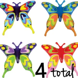 Best 4 Butterfly Inflatable Inflate Party Blow Up Decor ~ Bright Colorful Butterflies - Miniature Marvels: Airplane Models & Painted Dice Egpull