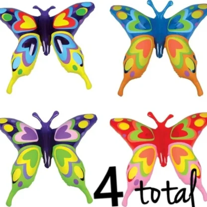 Best 4 Butterfly Inflatable Inflate Party Blow Up Decor ~ Bright Colorful Butterflies - Miniature Marvels: Airplane Models & Painted Dice Egpull