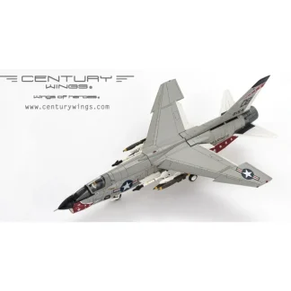 Century Wings CW001645 F-8E Crusader USMC VMF-235 Death Angels (Flaps Down) - Miniature Marvels: Airplane Models & Painted Dice* Airplane Model