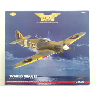 Corgi AA35504 1:32 Hawker Sea Hurricane RNFAA No.880 NAS, HMS Indomitable, Indian Ocean, May 1942 - Miniature Marvels: Airplane Models & Painted Dice* Airplane Model