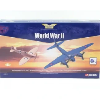 Corgi AA99110 1:72 Mosquito PR MkIV, Spitfire PRVII Reconnaissance Set (Minor Shelf Wear on Box) - Miniature Marvels: Airplane Models & Painted Dice* Airplane Model