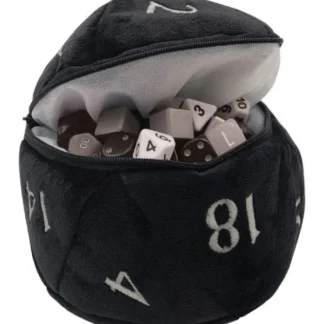 Cheap D20 Plush Dice Bag - Black - Miniature Marvels: Airplane Models & Painted Dice Accessories