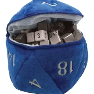 Fashion D20 Plush Dice Bag - Blue - Miniature Marvels: Airplane Models & Painted Dice Accessories
