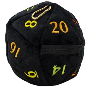 Cheap D20 Plush Dice Bag - Rainbow - Miniature Marvels: Airplane Models & Painted Dice Accessories