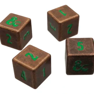 Fashion Dungeons & Dragons RPG: Heavy Metal Copper and Green D6 Dice Set - Miniature Marvels: Airplane Models & Painted Dice Accessories