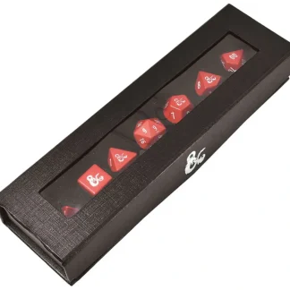 Clearance Dungeons & Dragons RPG: Heavy Metal Red and White RPG Dice Set - Miniature Marvels: Airplane Models & Painted Dice Accessories