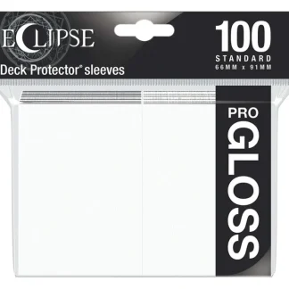 Outlet Eclipse Gloss Standard Sleeves: Arctic White (100) - Miniature Marvels: Airplane Models & Painted Dice Accessories
