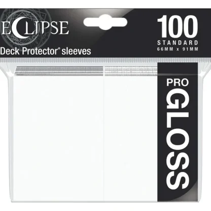 Outlet Eclipse Gloss Standard Sleeves: Arctic White (100) - Miniature Marvels: Airplane Models & Painted Dice Accessories