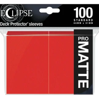 Clearance Eclipse Matte Standard Sleeves: Apple Red (100) - Miniature Marvels: Airplane Models & Painted Dice Accessories