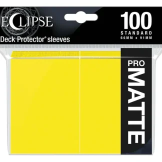 Store Eclipse Matte Standard Sleeves: Lemon Yellow (100) - Miniature Marvels: Airplane Models & Painted Dice Accessories
