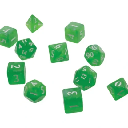 Store Eclipse: Poly 11 Dice Set- Lime Green - Miniature Marvels: Airplane Models & Painted Dice Accessories