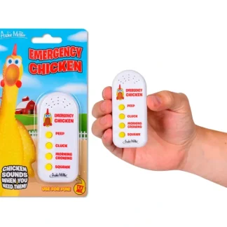 Store EMERGENCY CHICKEN - Handheld Sound Machine Noise Maker - Archie McPhee - Miniature Marvels: Airplane Models & Painted Dice Egpull
