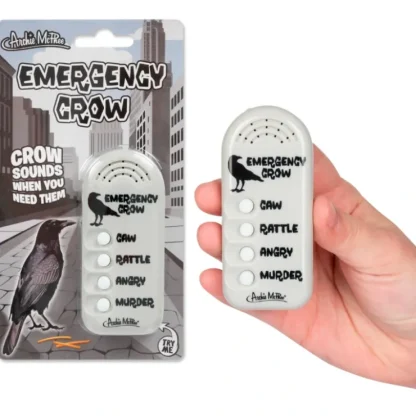 Best EMERGENCY CROW - Handheld Sound Machine Noise Maker Gag Toy - Archie McPhee - Miniature Marvels: Airplane Models & Painted Dice Egpull
