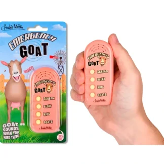 Flash Sale EMERGENCY GOAT - Handheld Sound Machine Noise Maker Gag Toy - Archie McPhee - Miniature Marvels: Airplane Models & Painted Dice Egpull