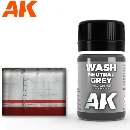 Best Sale Enamel Wash: Neutral Grey Wash LTG AK-677 - Miniature Marvels: Airplane Models & Painted Dice Paint