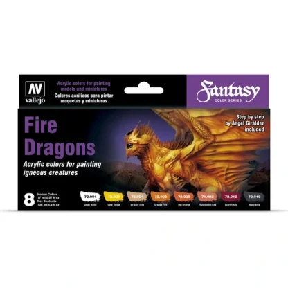 Outlet Fantasy Color: Fire Dragons - Miniature Marvels: Airplane Models & Painted Dice Accessories