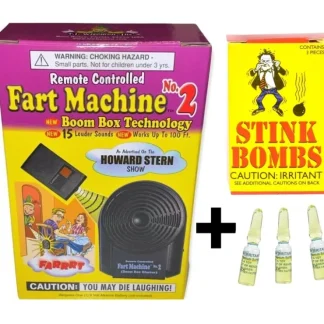 Cheap 1 FART MACHINE #2 with remote + 1 Box of 3 Stink Bombs ~ COMBO Prank Joke Gag - Miniature Marvels: Airplane Models & Painted Dice Egpull