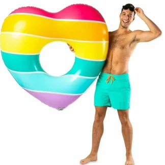 Best Gay Pride Rainbow LGBT Heart Inflatable Pool Tube Raft Swimming Float - BigMouth - Miniature Marvels: Airplane Models & Painted Dice Egpull