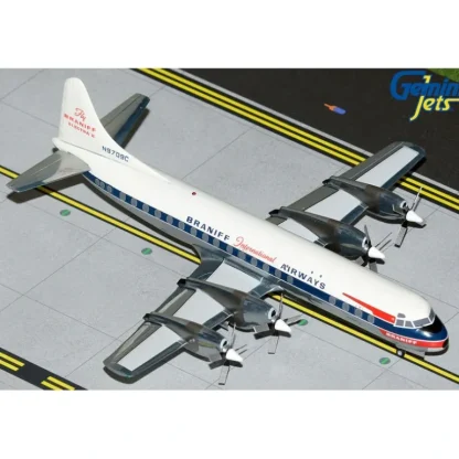 Gemini Jets G2BNF1027 1:200 Braniff Airways Lockheed L-188 Electra - Miniature Marvels: Airplane Models & Painted Dice* Airplane Model