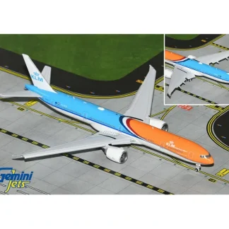 Gemini Jets GJKLM2268F 1:400 KLM Boeing 777-300ER PH-BVA Orange Pride livery (Flaps Down) - Miniature Marvels: Airplane Models & Painted Dice* Airplane Model