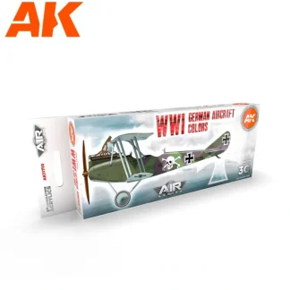 Discount 3Gen Acrylics: Air Series - WWI German Aircraft Colors SET LTG AK-11710 - Miniature Marvels: Airplane Models & Painted Dice Paint