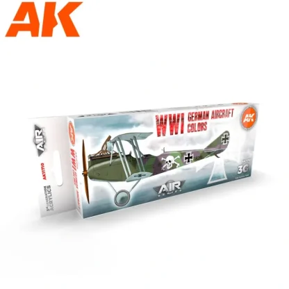 Discount 3Gen Acrylics: Air Series - WWI German Aircraft Colors SET LTG AK-11710 - Miniature Marvels: Airplane Models & Painted Dice Paint