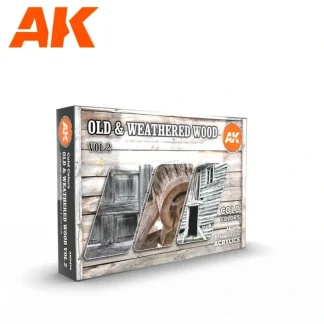 Clearance 3Gen Acrylics: Old & Weathered Wood Vol.2 LTG AK-11674 - Miniature Marvels: Airplane Models & Painted Dice Paint