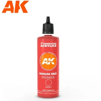 Online 3Gen Acrylics: Red Surface Primer 100ml LTG AK-11247 - Miniature Marvels: Airplane Models & Painted Dice Paint