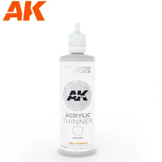 Cheap 3Gen Acrylics: Thinner 100ml LTG AK-11500 - Miniature Marvels: Airplane Models & Painted Dice Paint