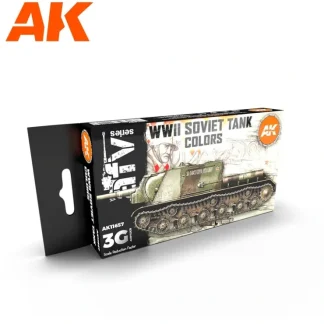 Cheap 3Gen Acrylics: WWII Soviet Tank Colors LTG AK-11657 - Miniature Marvels: Airplane Models & Painted Dice Paint