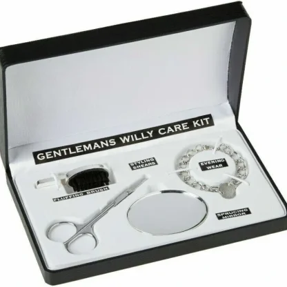 Flash Sale Gentlemans Willy Care Grooming Kit Set Mens Novelty Joke Secret Santa Xmas Gift - Miniature Marvels: Airplane Models & Painted Dice Egpull